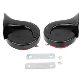 12201212 Csdex 135db Dual Tone Electric Snail Air Sire Horn Kit For Trumpet Train Car Red