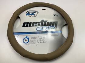 39732p Custom Accessories Ez Stretch Tan Brown Steering Wheel Cover 14.5 Inch -15.5