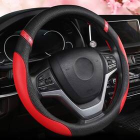 Gx015645615632145 Cxtiy Steering Wheel Cover For Women Leather Universal Red