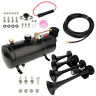 D108l106s Usdealsparts Black Trumpet Train Sound Air Horn Full System Kit