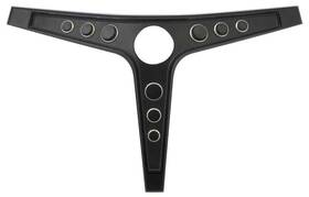 3623d Daniel Carpenter Mustang 1969 Ford 3-spoke Steering Wheel Pad Cover Black And Silver