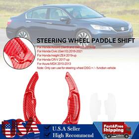 C160-a046-a Darupsun Red Steering Wheel Paddle Shifter Extension Fit Honda Accord 2014-2019
