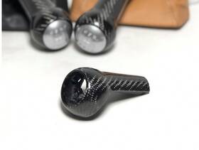 54689 Dctms Real Carbon Porsche 997 987 Shift Knob Shifter Leather Lollipop Replacement 2x2