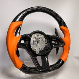 Asm3cf01sil Dctms Carbon Sportive Steering Wheel Mclaren Mp4 570s 650s 675lt Gt Orange Leather Ex