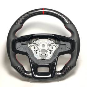 Dctlxsrcfocl01 Dctms Real Carbon Blk Leather 21 Ford Bronco Steering Wheel Oe Core Non Heated