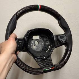 Lp700oc3 Dctms Full Carbon Steering Wheel Lamborghini Aventador Sv Lp700 Leather Italian Ring 2