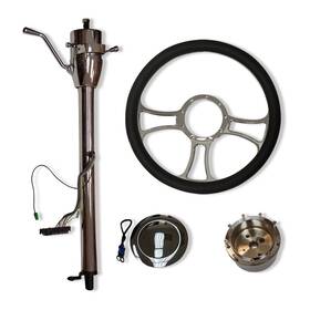 R26289 Demotor Performance 32 Inch Column Auto No Key Adapter With 14 Indenpent Steering Wheel And Horn Button