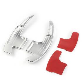 Dictorcoltd 211311497117 Steering Wheel Shift Paddle Shifter Extension Silver For Ford Mustang 2015-2021