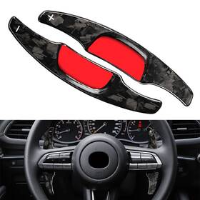 Dictorcoltd 550743253169 Forged Carbon Fiber Steering Wheel Paddle Shifter Extension For Mazda 3 2020-21