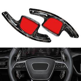 Dictorcoltd 612065824387 Forged Carbon Fiber Steering Wheel Paddle Shifter Extension For Audi A7 2019-21