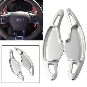 Hukyu-2050yfa1004 Dictorcoltd Silver Steering Wheel Shift Paddle Gear Shifter Extension For Hyundai Sonata 9