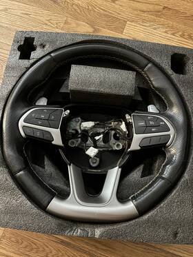 6fg881x9ab Dodge 15 - 23 Charger Challenger Srt Hellcat Leather Steering Wheel #6fg881x9ab