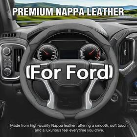 Drivedex 258726448600 15 Inch 37-38cm 3pcs Segmented Steering Wheel Cover Fits 1999-2023 Ford Gray