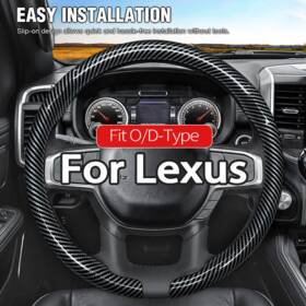 Drivedex 755895360899 For Lexus Is300 Ls460 Is350 Blackgrey 15 Inch Car Steering Wheel Cover Carbon Fiber