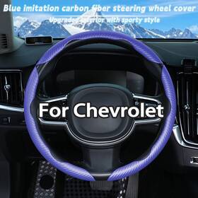 Fxpt-3jtqw-blue-150 Drivedex 3pc Segmented Steering Wheel Cover Carbon Fiber For Chevy Silverado 1500 2500 Hd