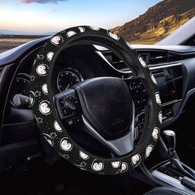 11905 Dujiea Cute Penguins Elastic Stretch Steering Wheel One Size