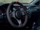 E9srr Auto Interior Technic Lancer Evo Viii Ix Suede Steering Wheel