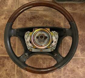 W14000111 Eaag 1996-98 Mercedes W202 E320 E430 W210 Steering Wheel Black Leather Pre-facelift