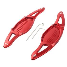 Earthoee 550749196477 Steering Wheel Shifter Paddle Extension Cover Red Fit Audi R8 Rs3 Rs4 Rs5 Tt Rs