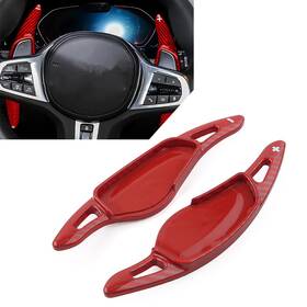 Earthoee 550752127505 Steering Wheel Paddle Shifter Extension Red For Bmw 3/5/6/7/8 Series X3 X4 X5