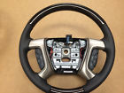23133962 Ebony Leather Steering Heated Oem Gmc 2015 Woodgrain Wheel