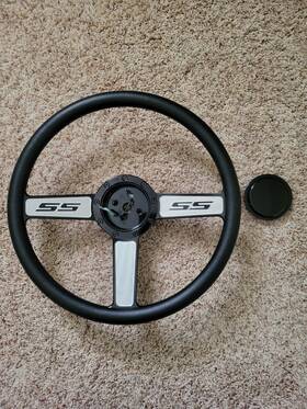 Ms140-32p Eddie Motorsports Half Wrap Ss Logo 15 Inch Steering Wheel With Adapter And Horn Cap