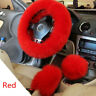 Edu9676211 Warm Plush Car Steering Wheel Gear Knob Shifter 6918052348404