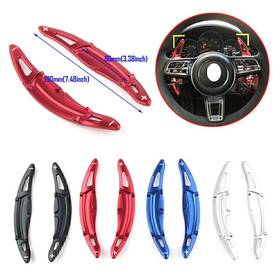 Efmotorshop 550753574872 Steering Wheel Shift Paddle Shifter Extension For Porsche Cayenne 2015-2018 Red