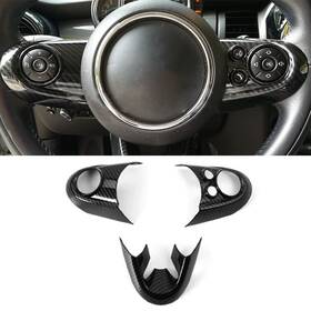 Efmotorshop 550756214690 3pcs Carbon Fiber Steering Wheel Decor Frame Cover For Bmw Mini Cooper F55 F56