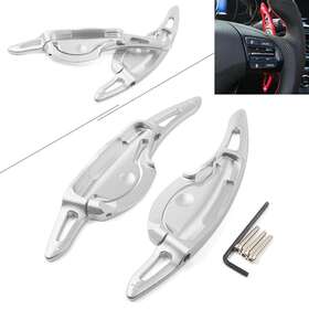 Enen-tradingusa 612050589543 Steering Wheel Shift Paddle Shifter Extension Fit Hyundai La Festa 2019 Silver