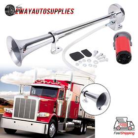 Eway10020001pr Eway Loud 150db Single Trumpet Air Horn Compressor Kit For Van Train Car Truck Boat