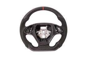 Eos-st-mus-24up-004 Extreme Online Store Carbon Fiver Alcantar Leather Steering Wheel Cover For Ford Mustang 24-up