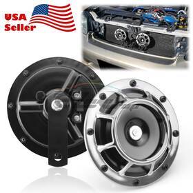 Horn-eh001-silver Ezautowrap Silver Electric Compact Car Horn Super Loud Blast Tone Grill Mount 12v 335-435hz