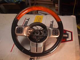 1jh891xtaf Factory Oe 2011-2013 Jeep Grand Cherokee Black Leather Steering Wheel W Woodgrain