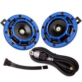 Farbin Fb-d123 Waterproof Car Horn 12v Loud High Tone/low Tone Metal Twin Horns Kit With Rel