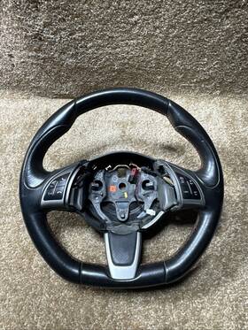 P1vh79jxwad Fiat 500 Abarth Black Leather Steering Wheel With Red Stitching Oem 2012-2019 Ar-2