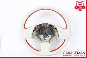P1vn07lw9ad Fiat 12-17 500 Steering Wheel White And Red Leather