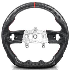Ft20918-t Fitolizaa Real Carbon Fiber Flat Bottom Steering Wheel For 2018 Wrangler Jl Gladiator