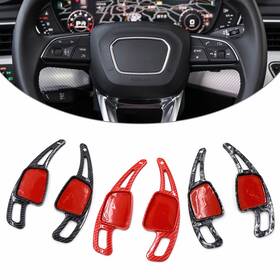Flashbuyeasy 550728344738 Pair Steering Wheel Shift Paddle Shifter Extension Fit Audi A3 A4 A5 S3 S4 Black
