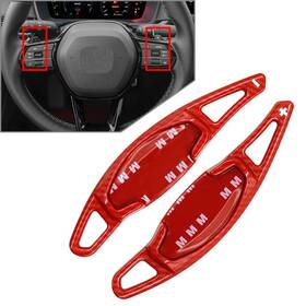 Flashbuyeasy 550749854148 Fit Honda Civic 11th 2022 Steering Wheel Shift Paddle Shifter Extension Red 2x