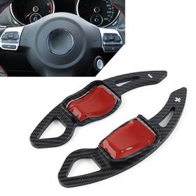 Flashbuyeasy 550749859914 Steering Wheel Paddle Shifter Extension Carbon For Volkswagen Golf 5/6 Mk5/6 Car
