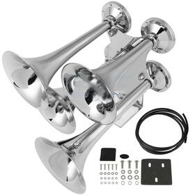 10477415 Fly-autopartsclub 12v 4 Trumpet Air Horn With Electric Valve For Van Train Car Boat Semi Truck