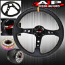 For 86-98 Rx7 Neo Chrome Release Deep Black Steering Wheel Yellow Godsnow
