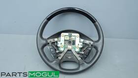 1w6a3f563cbk Ford 1w6z3600aac 02 Thunderbird Leather / Wood Steering Wheel Black Oem