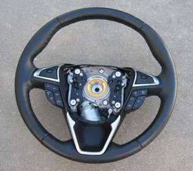 235.fd1517 Ford 2016 Edge Steering Wheel With Shifter Paddles Black Leather 16-17