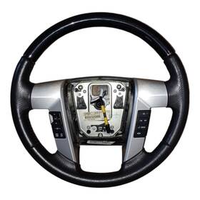 340-3672 Ford 2009-2014 F150 Limited Steering Wheel Two-tone Black Leather / Silver Trim