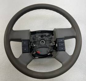 Cb3ja6 Ford 3f563 04-08 F-150 Molded Rubber Steering Wheel With Cruise Control Oem Gray