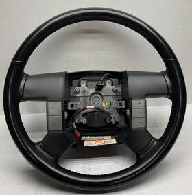Cl3ja6 Ford 3f563 2004-2008 F-150 Steering Wheel Leather Black Audio Cruise Control Oem