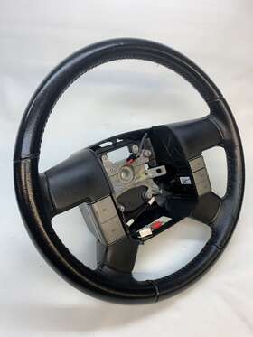 6l34-3f563df3ja6 Ford 04 05 06 07 08 Truck F150 Steering Wheel Leather Wrap Cruise Black