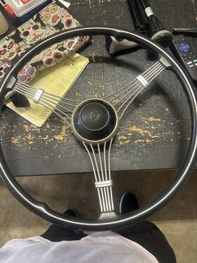 81a-3600 Ford 1930 S 1938 1939 Banjo Steering Wheel Original Deluxe Accessory With Center